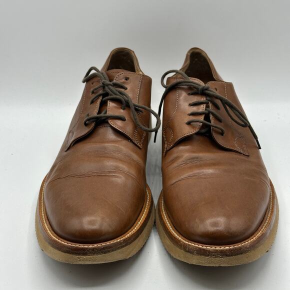 DRIES VAN NOTEN Leather Lace Up Derby Oxfords Tan Brown Sz 43.5/US 10.5 $1240 main image 4